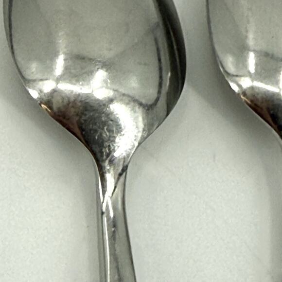 VTG Ron Spray Stainless Flatware Set of 4 Teaspoons 6 3/4” MCM Japan Leaf Sprout - Picture 3 of 6